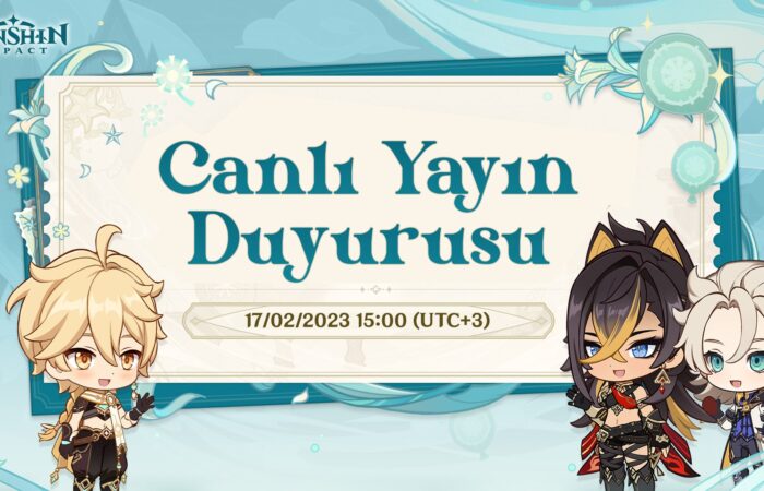 Genshin Impact 3.5 canlı yayın duyurusu